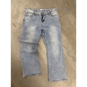 Song Jeans 17/33 Baggy Wide Leg Y2K Style Acid Wash S.O.N.G. Juniors